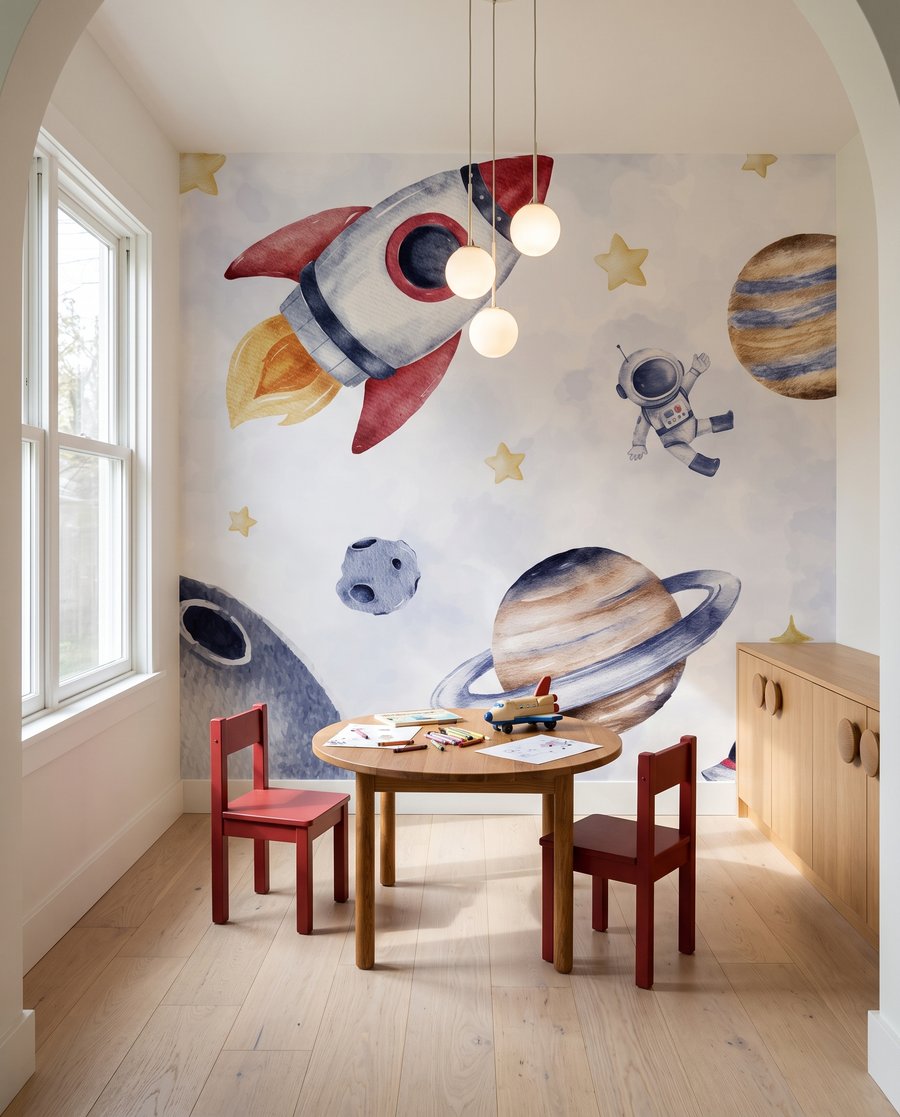 Foguete junto à lua — interior 3