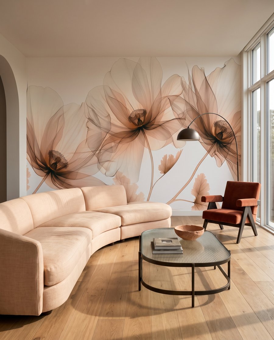 Flores transparentes em hastes — interior 3
