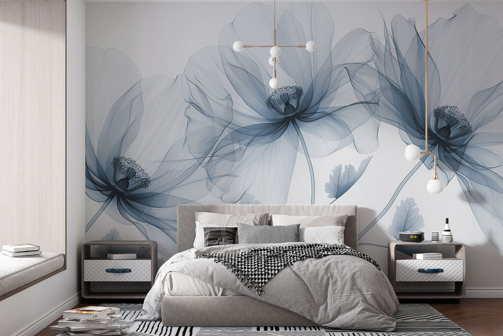 Flores transparentes em hastes — interior 3