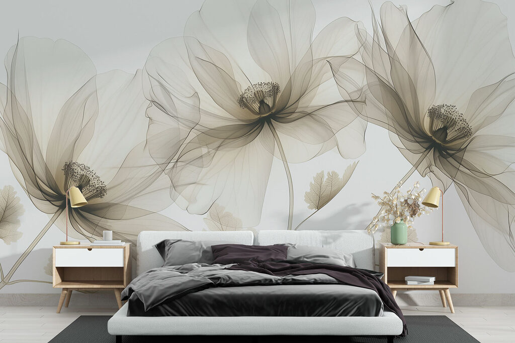 Flores transparentes em hastes — interior 2