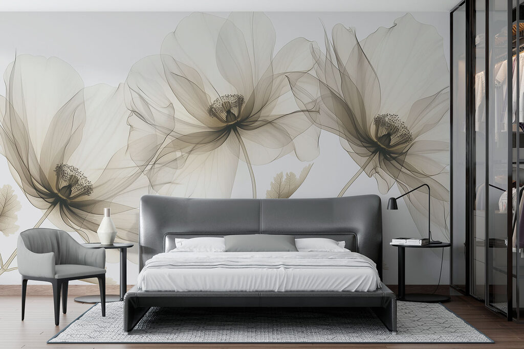 Flores transparentes em hastes — interior 3