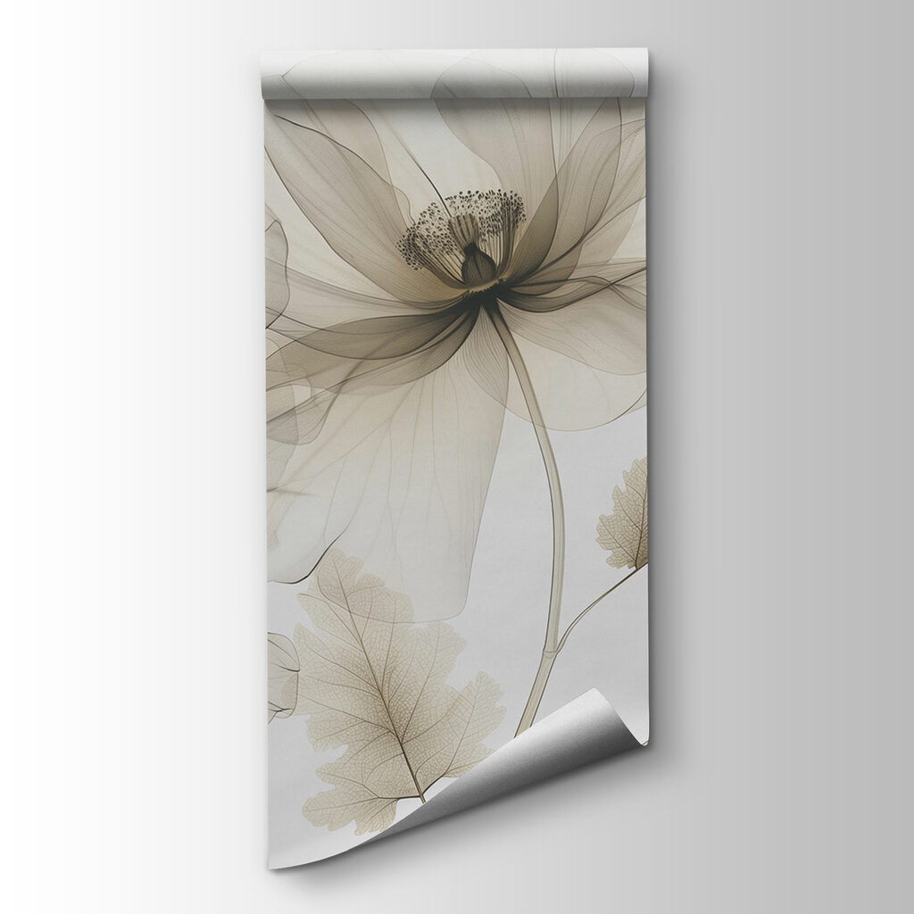 Flores transparentes em hastes — vista do produto