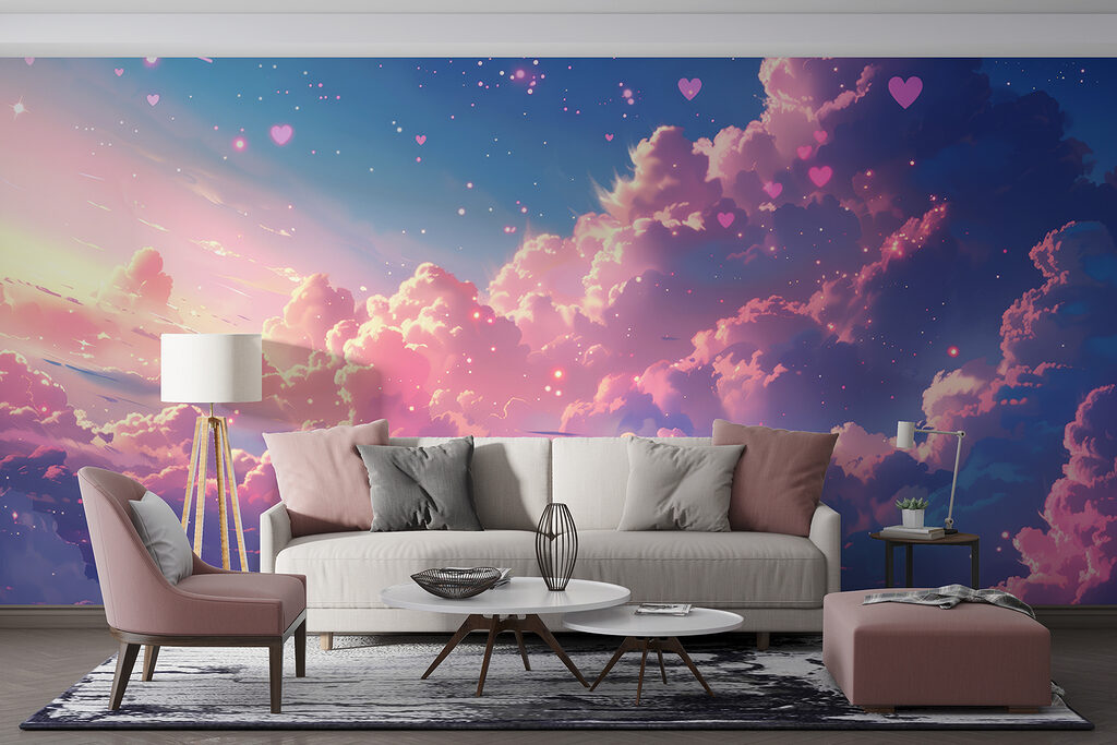 Nuvens cor-de-rosa e estrelas — interior 2
