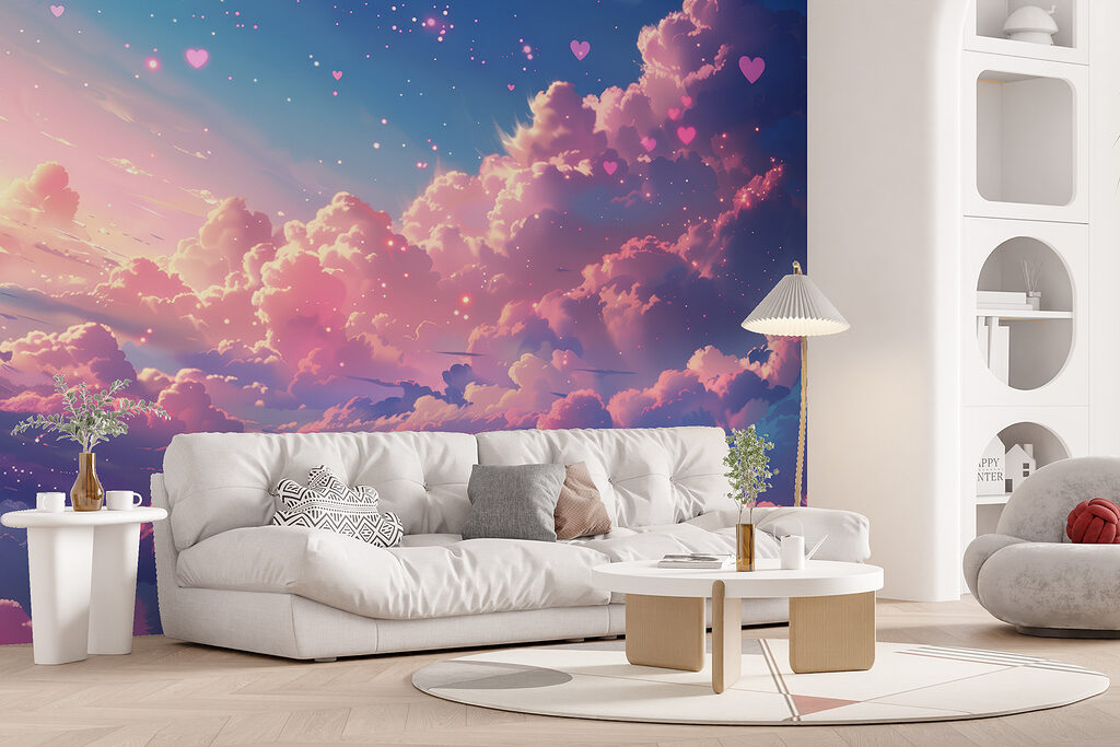 Nuvens cor-de-rosa e estrelas — interior 4