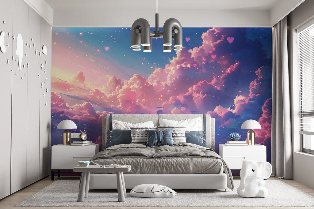 Nuvens cor-de-rosa e estrelas — interior 5