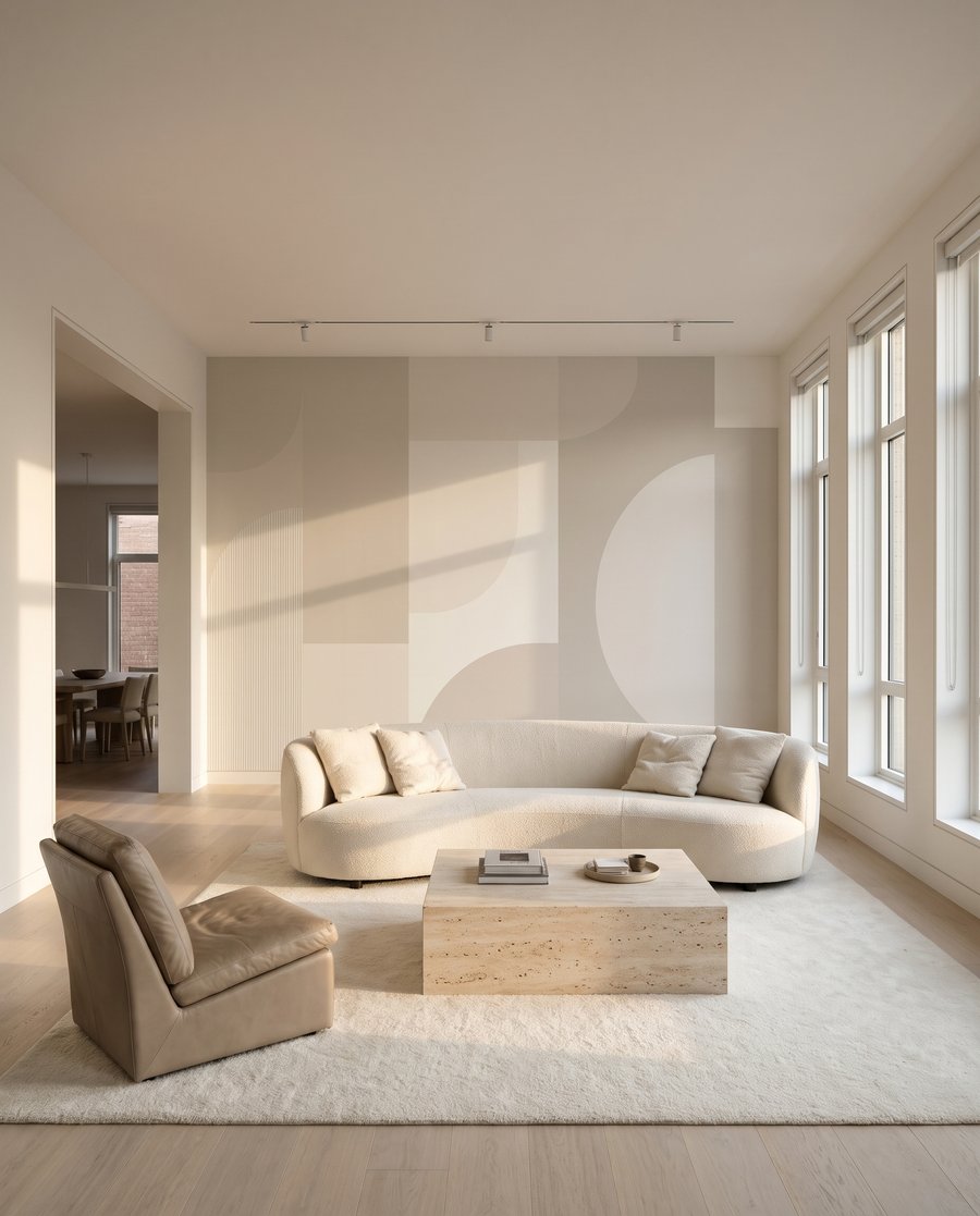 Formas geométricas redondas num interior