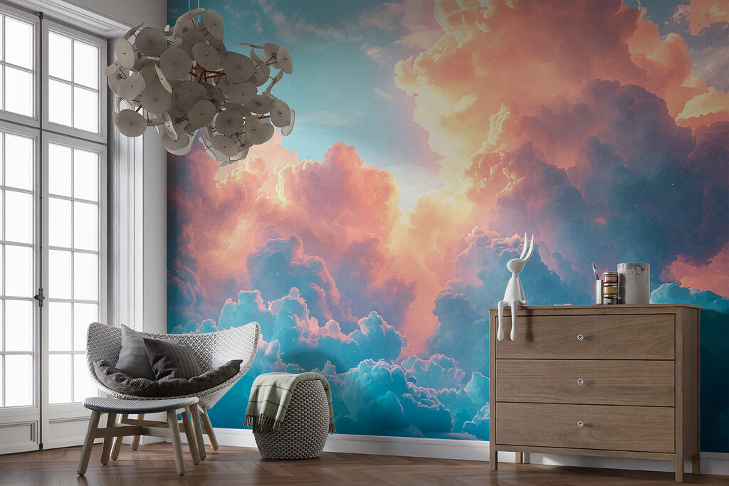 Nuvens quentes sobre azul — interior 2