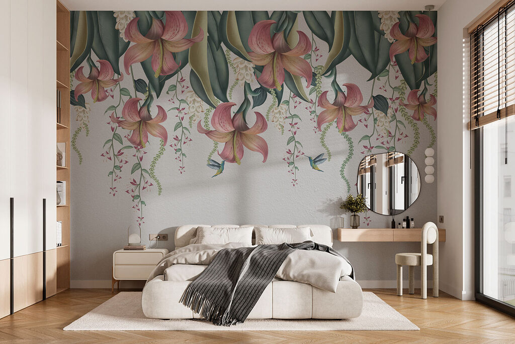 Flores pendentes em camadas — interior 3