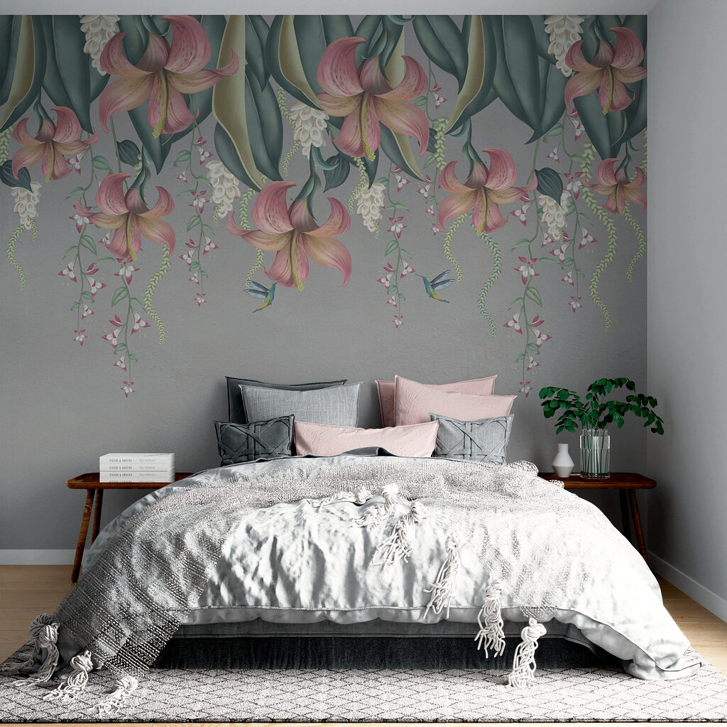 Flores pendentes em camadas — interior 1