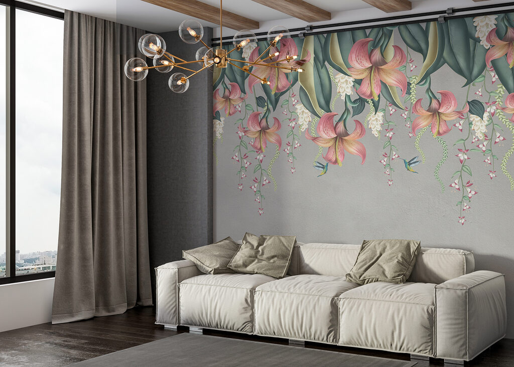 Flores pendentes em camadas — interior 2