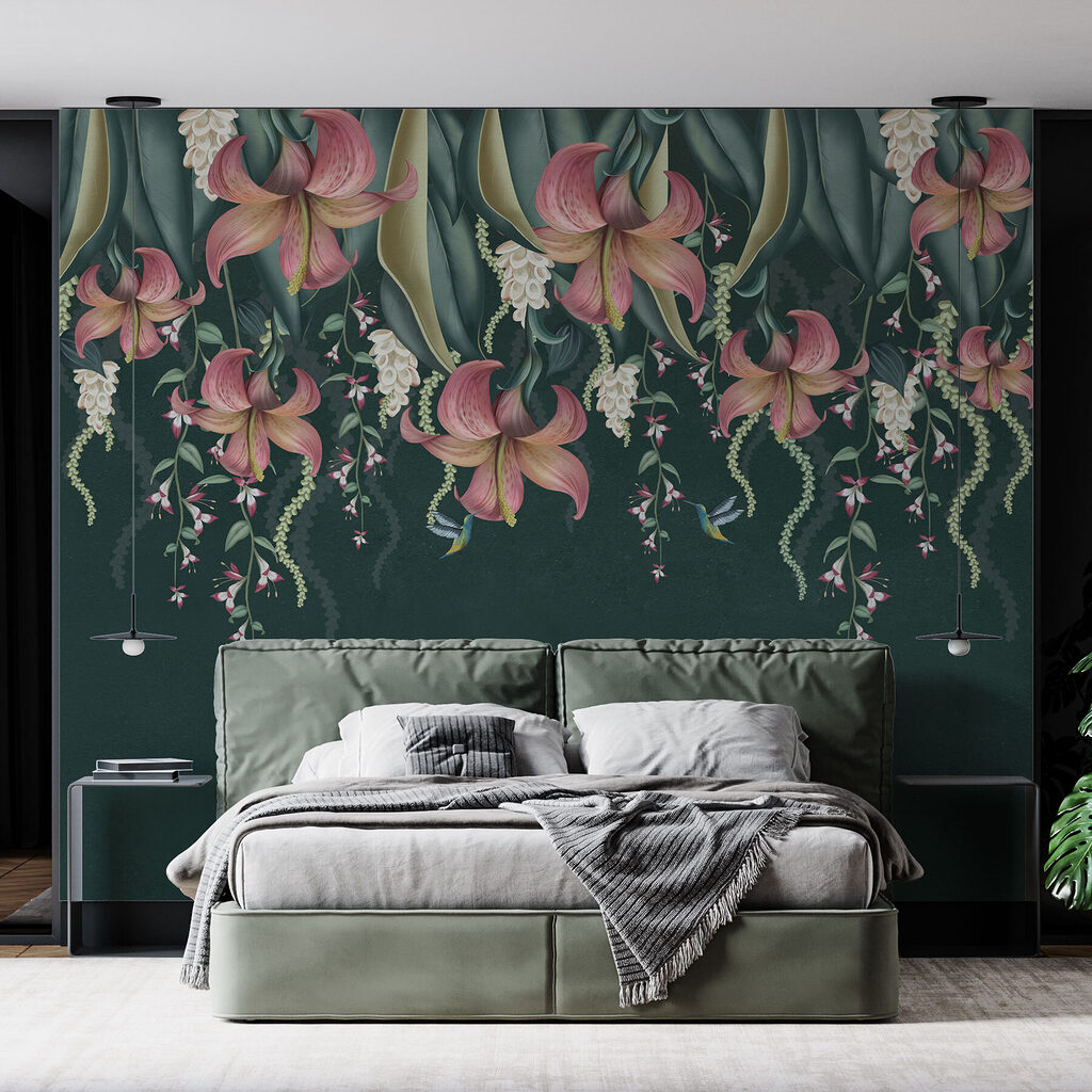 Flores pendentes em camadas — interior 1