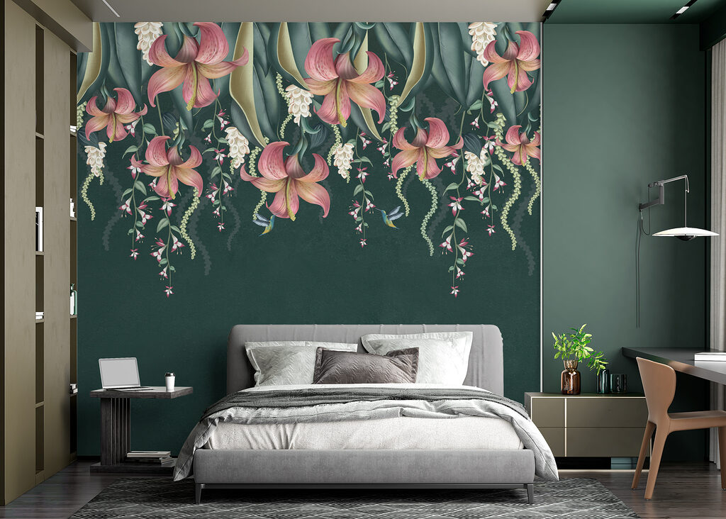 Flores pendentes em camadas — interior 2