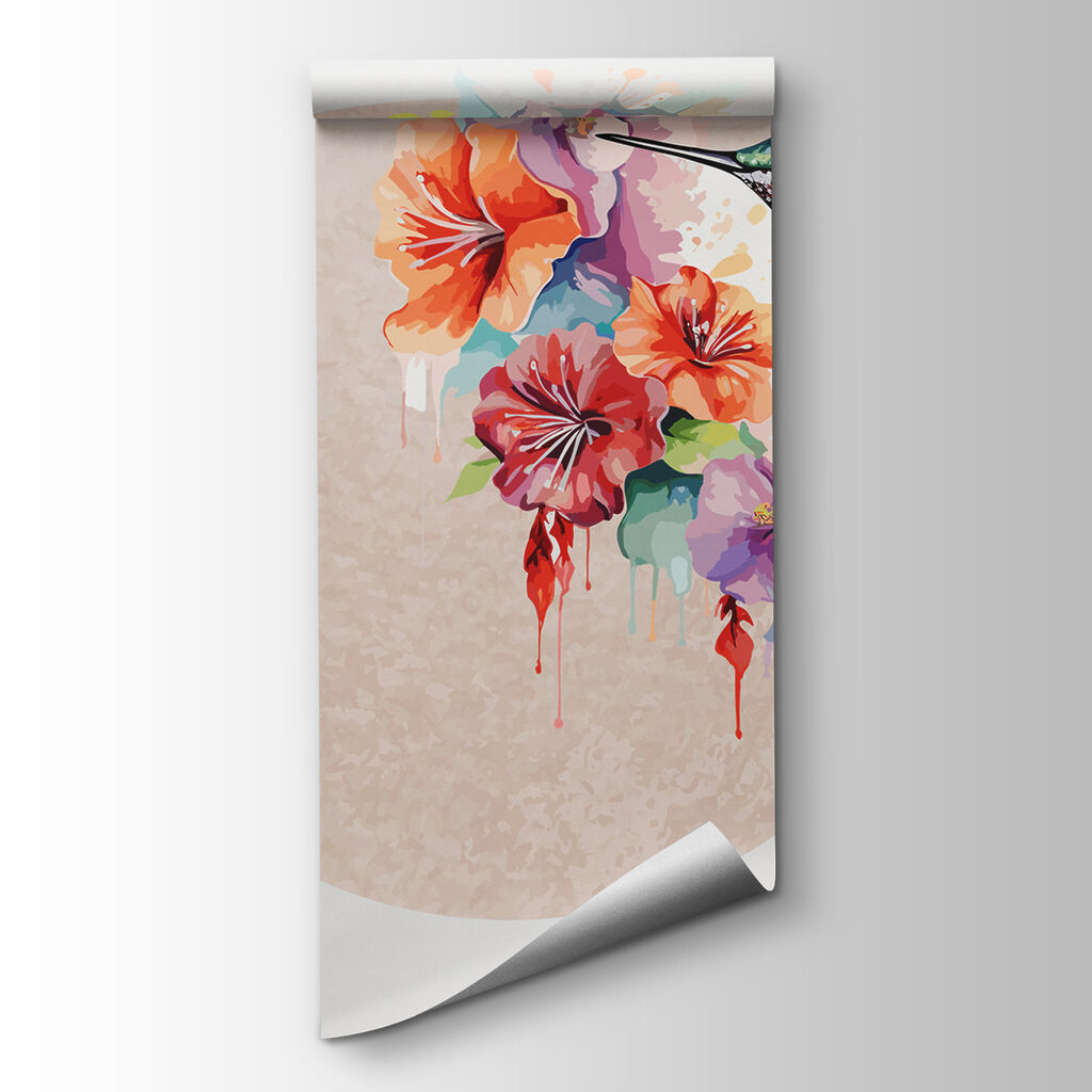 Colibri em círculo colorido — vista do produto