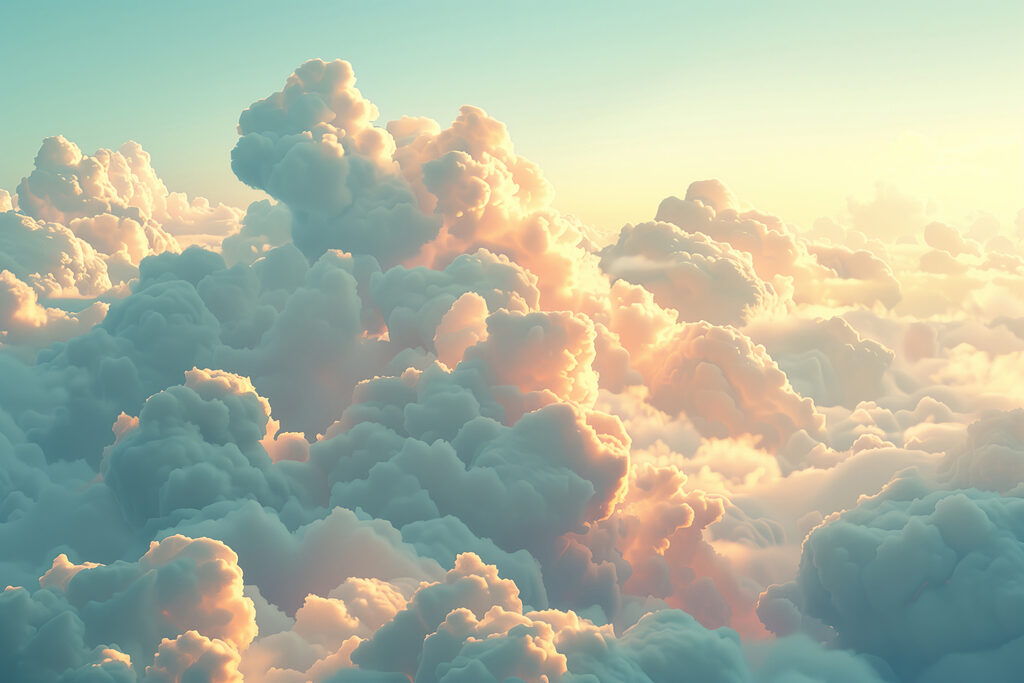 Nuvens ao entardecer — design completo