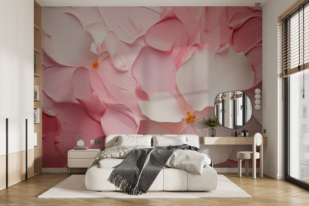 Flores em pregas cor-de-rosa — interior 1