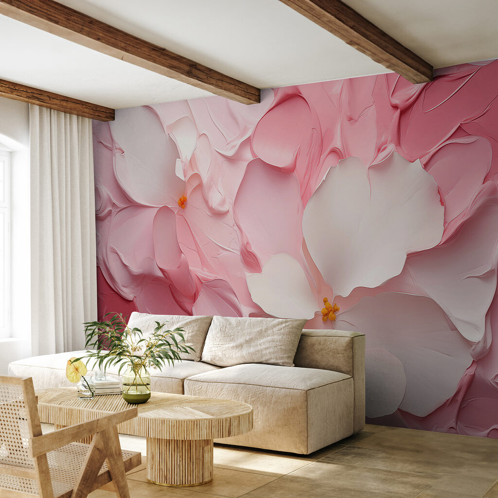 Flores em pregas cor-de-rosa — interior 2