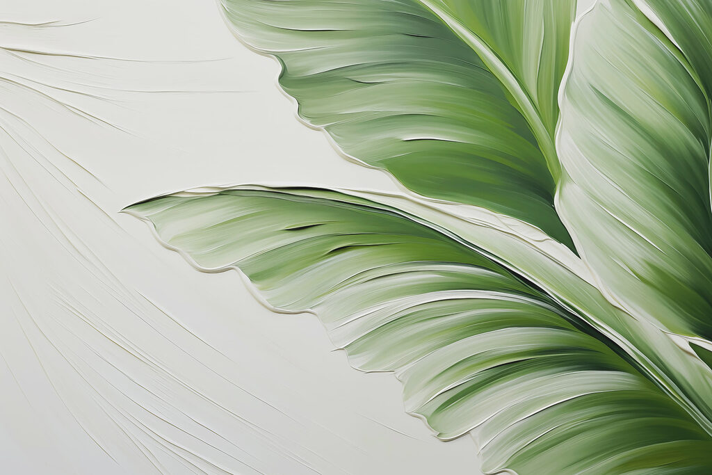 Folha verde com pregas — design completo