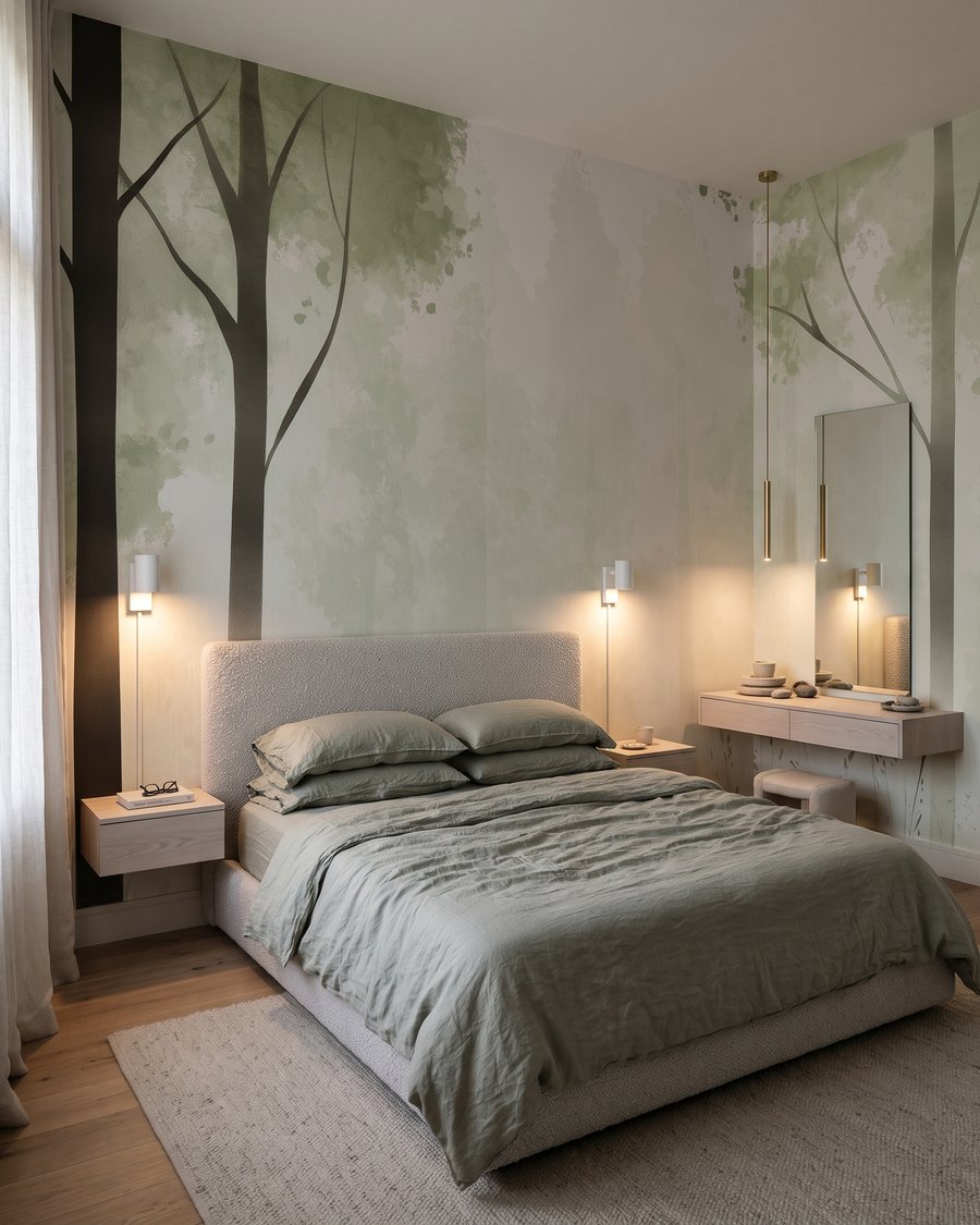 Troncos altos e clareira — interior 2