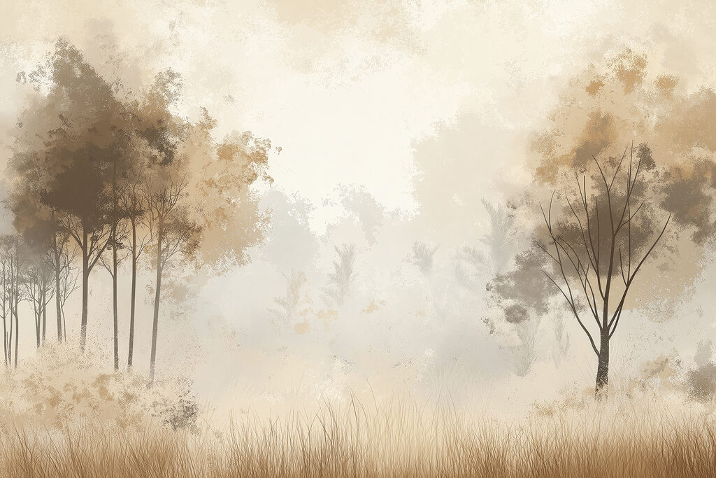 Árvores junto ao prado — design completo