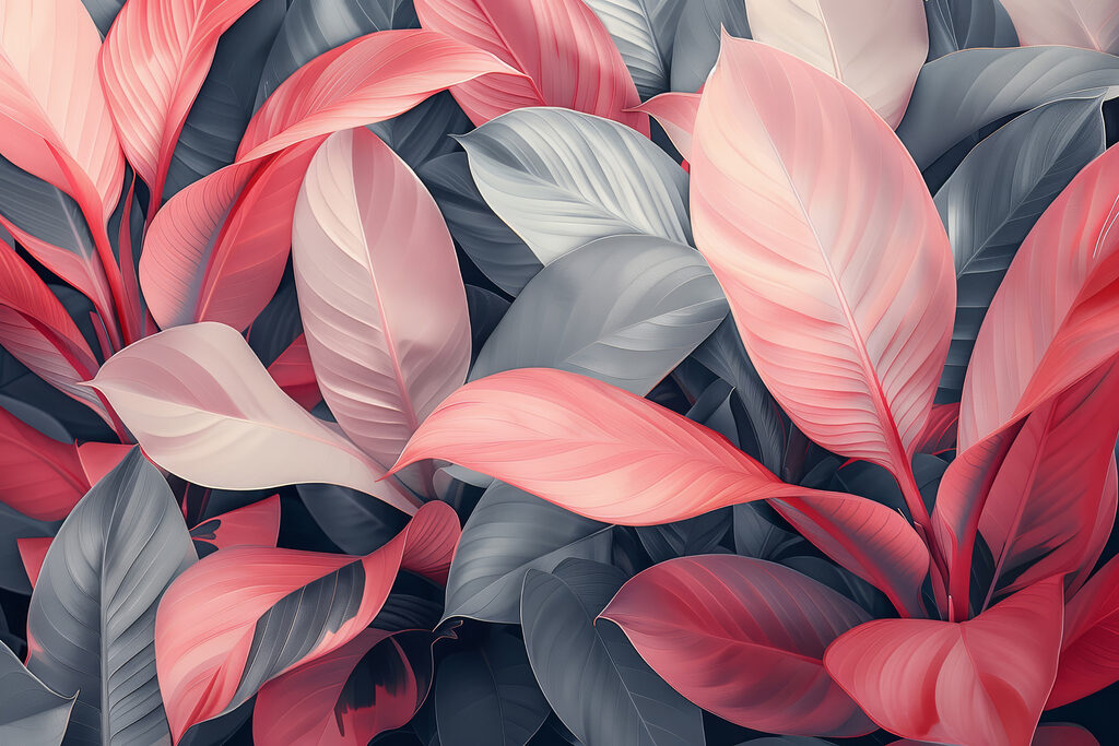 Folhas largas sobrepostas — design completo