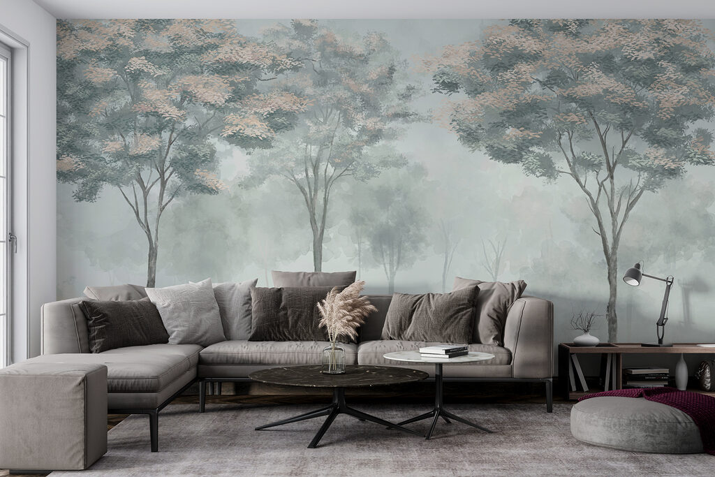 Bosque esfumado em pastel — interior 2