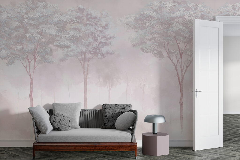 Bosque esfumado em pastel — interior 2