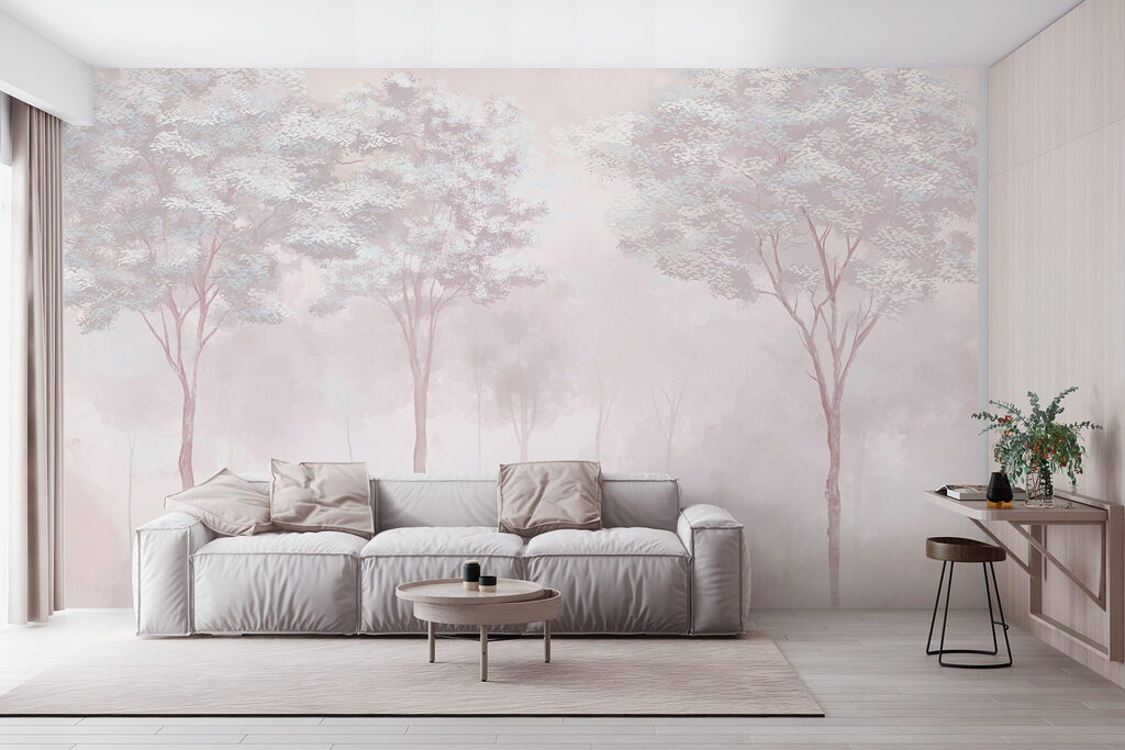 Bosque esfumado em pastel — interior 3