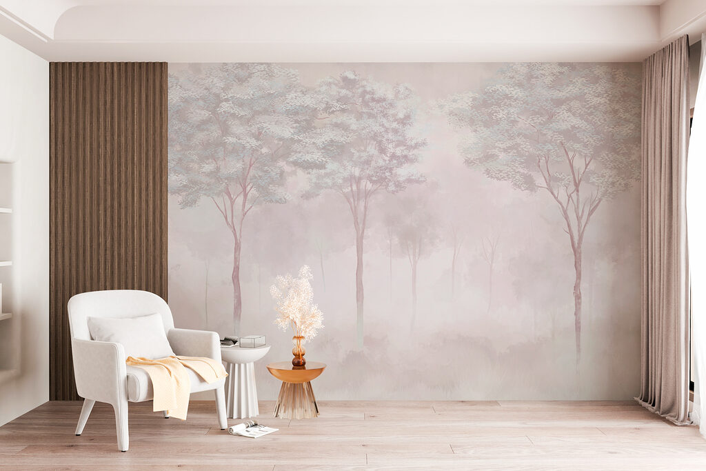 Bosque esfumado em pastel — interior 4