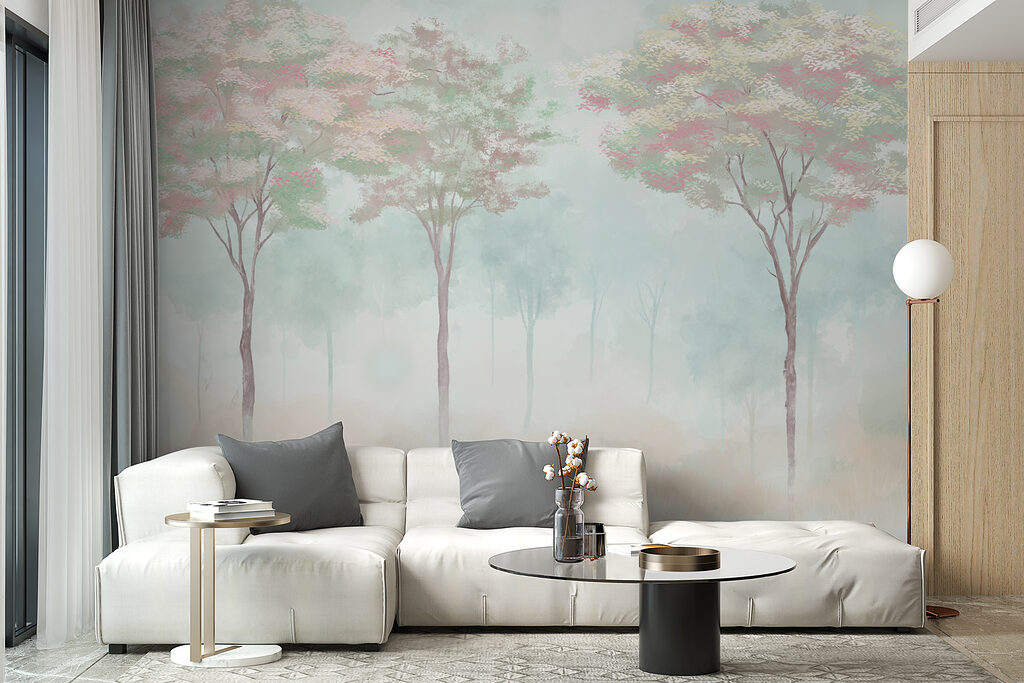 Bosque esfumado em pastel — interior 4