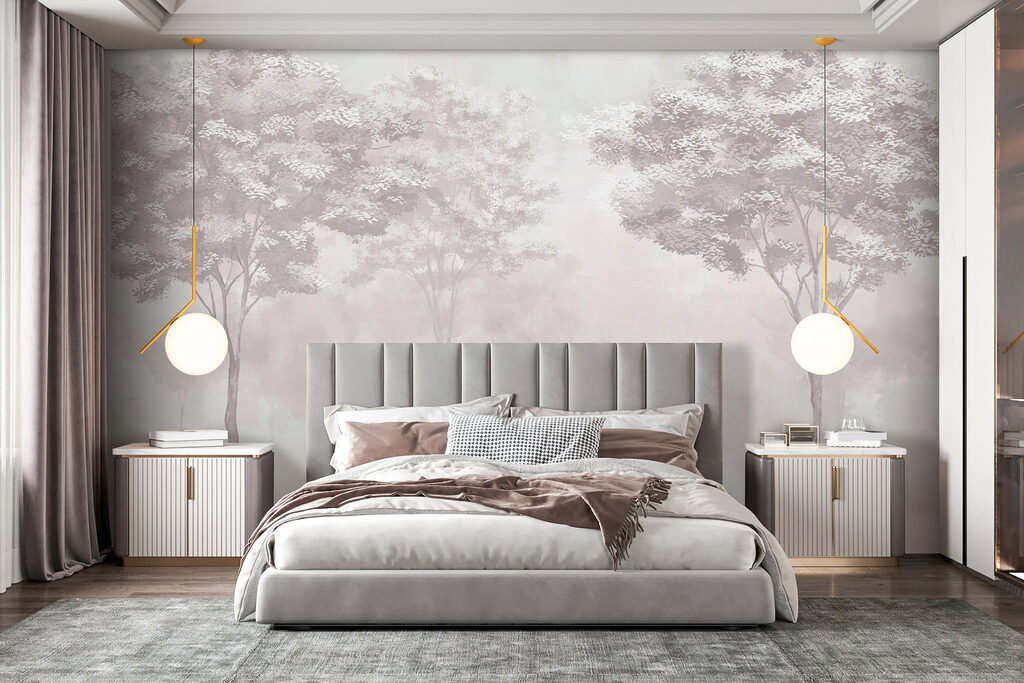 Bosque esfumado em pastel — interior 1