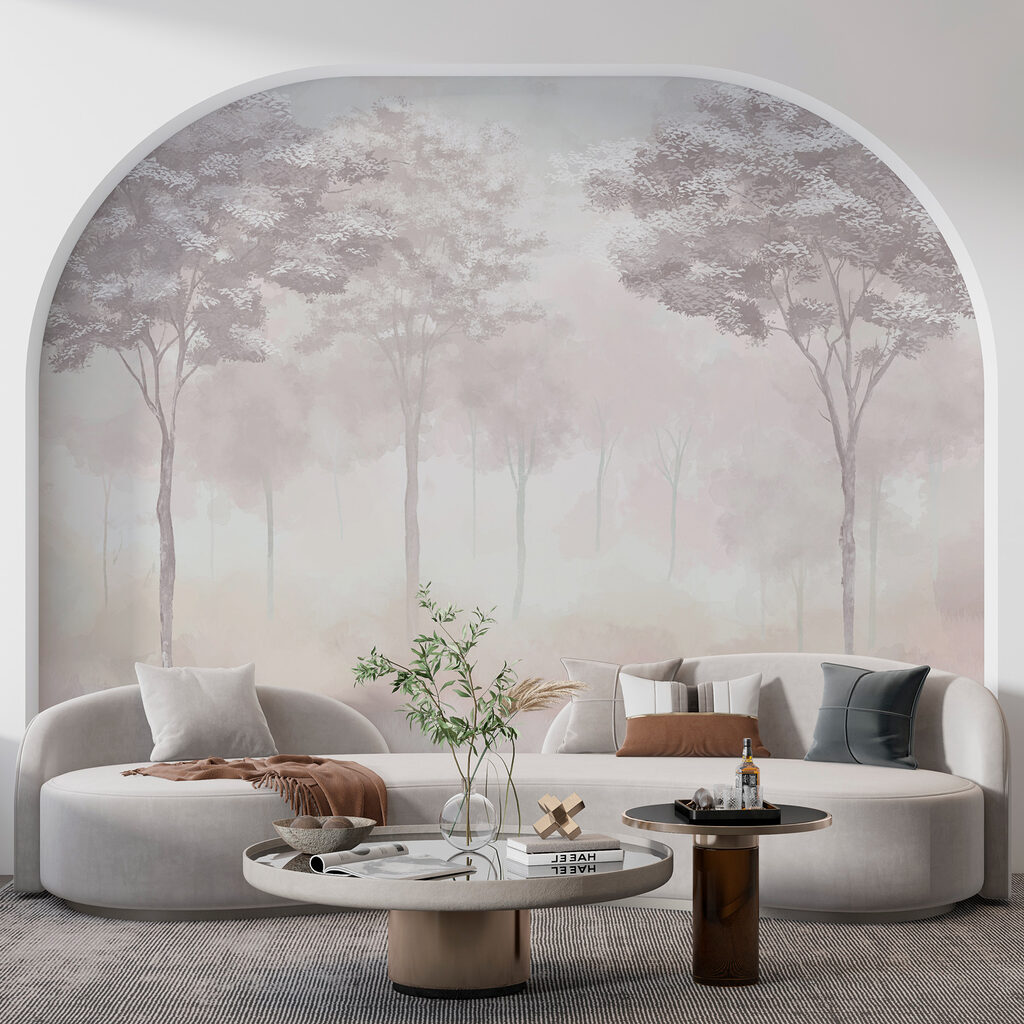 Bosque esfumado em pastel — interior 3