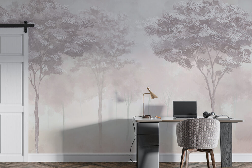 Bosque esfumado em pastel — interior 4