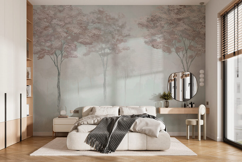 Bosque esfumado em pastel — interior 2