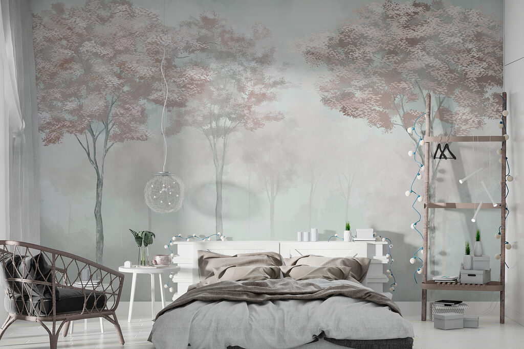 Bosque esfumado em pastel — interior 3