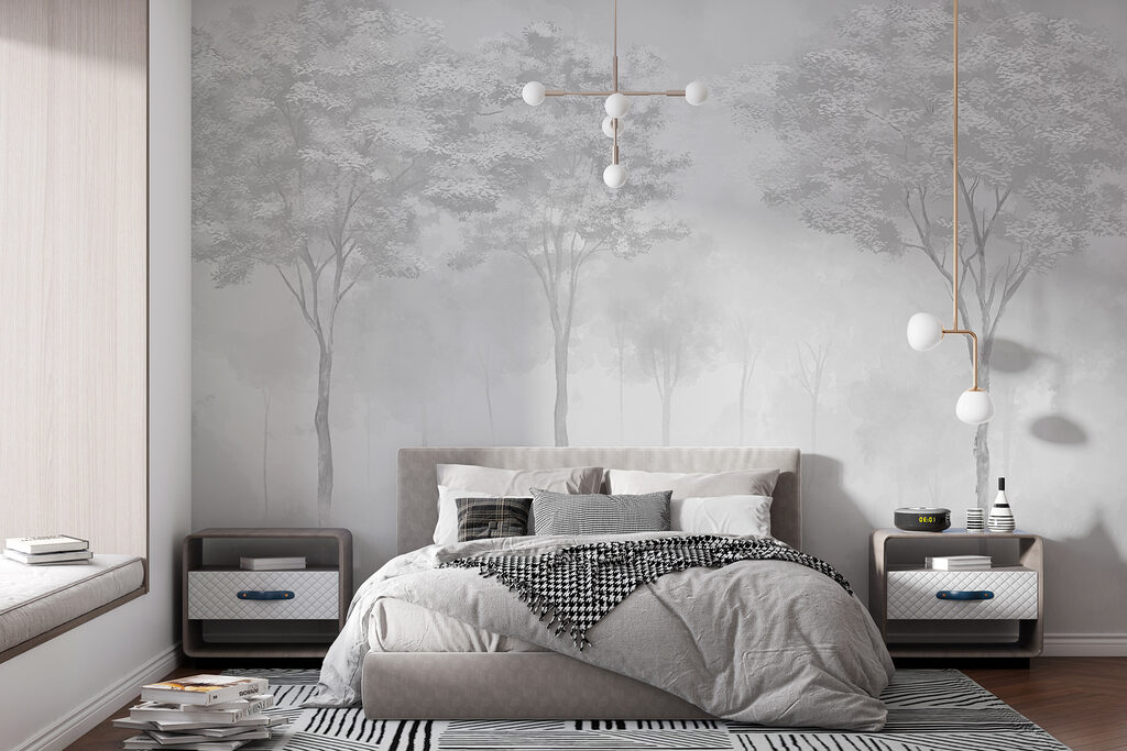 Bosque esfumado em pastel — interior 2