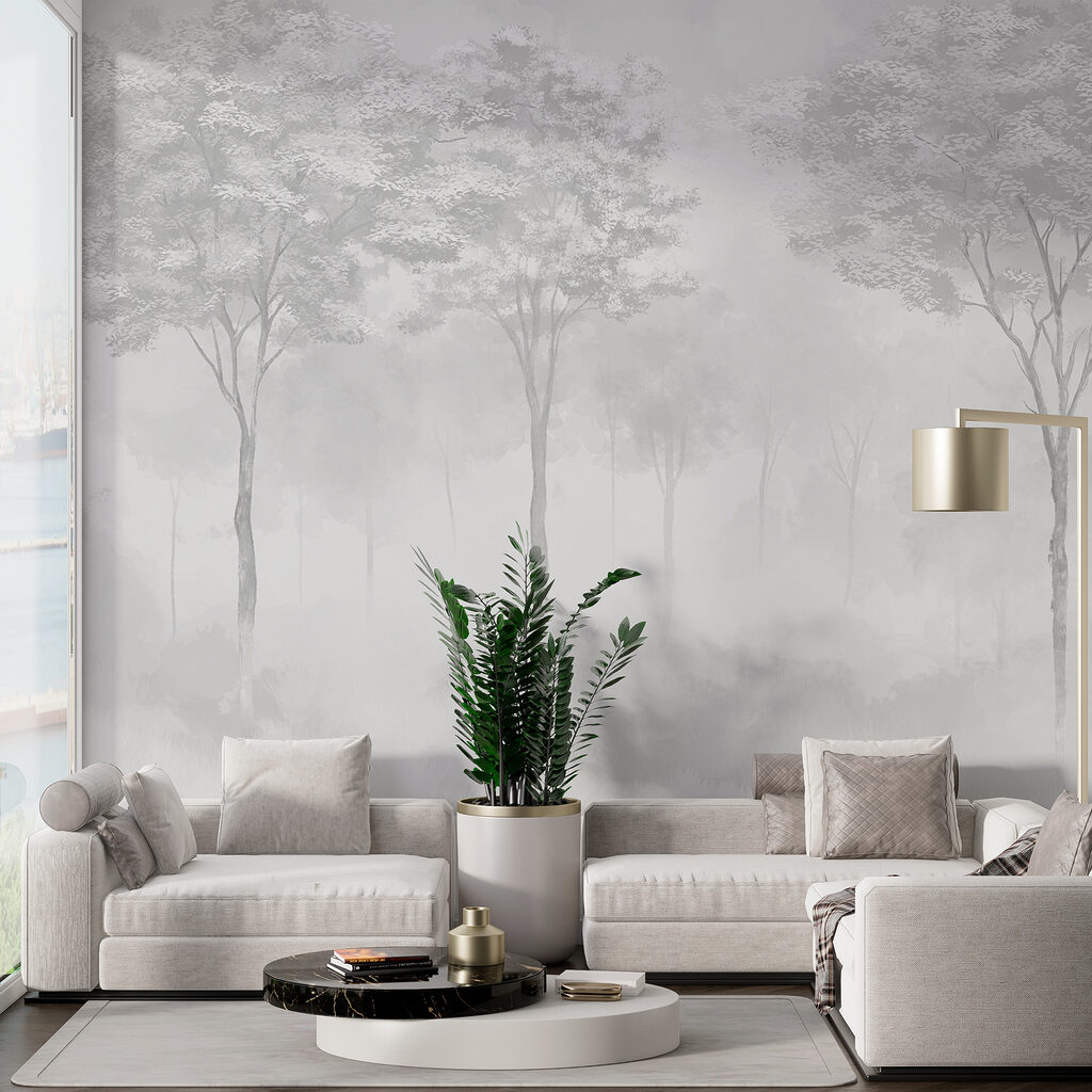 Bosque esfumado em pastel — interior 3