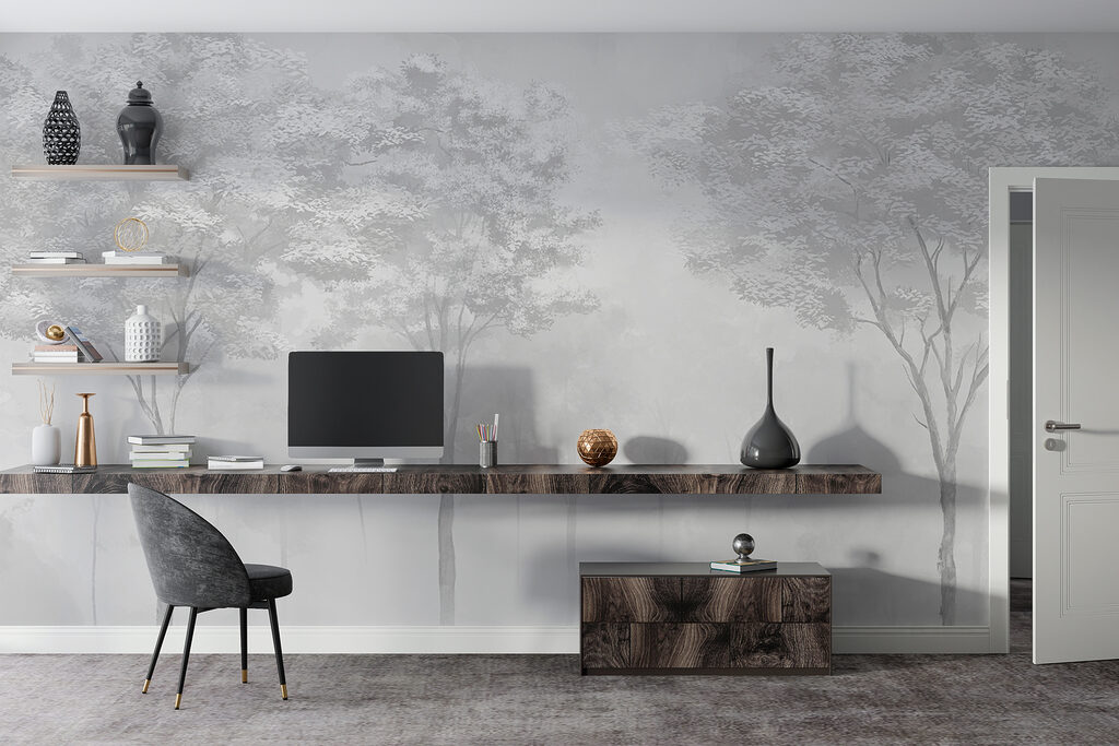 Bosque esfumado em pastel — interior 4