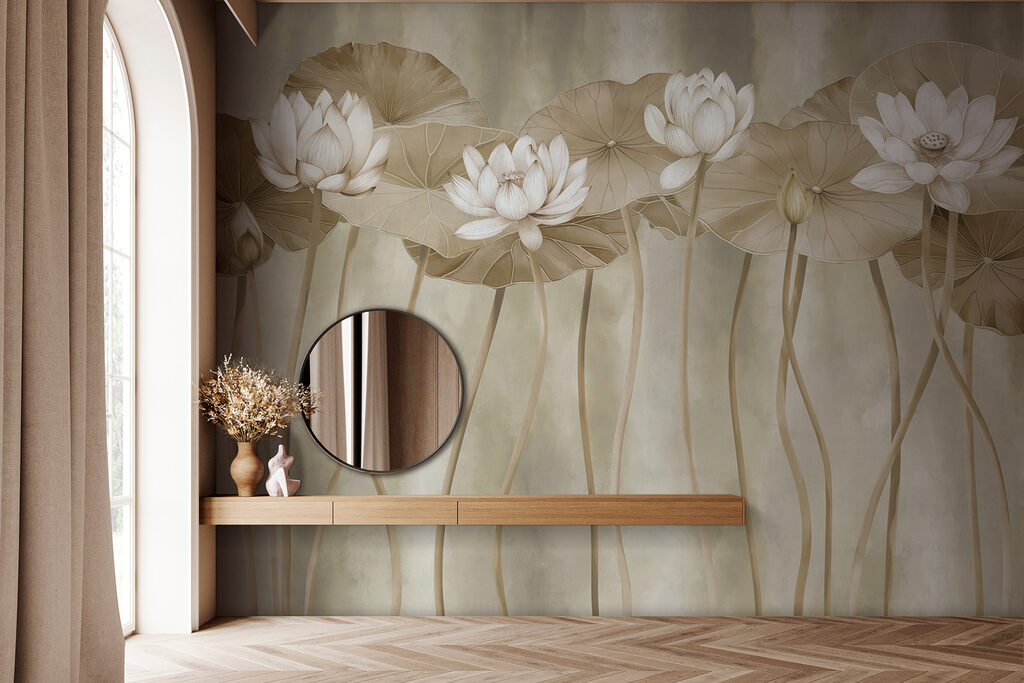 Lótus em hastes curvas — interior 1