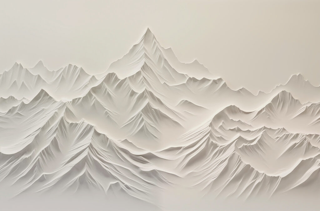 Montanhas brancas com sombras — design completo
