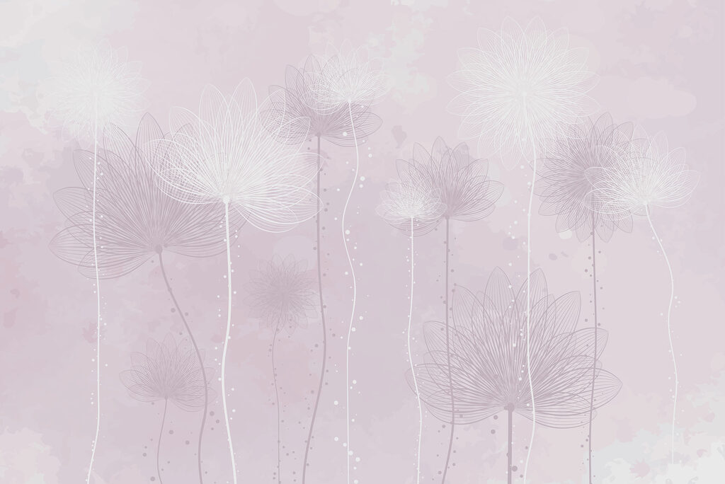 Hastes finas de flores — design completo