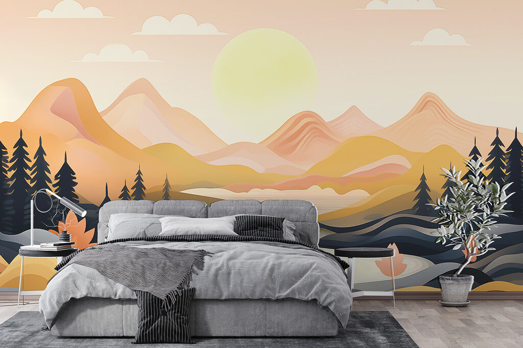 Sol sobre margens montanhosas — interior 2