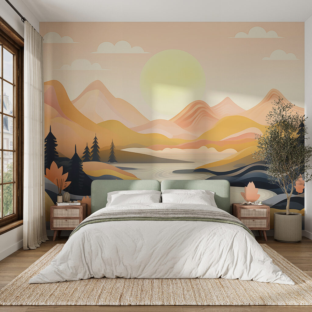 Sol sobre margens montanhosas — interior 4