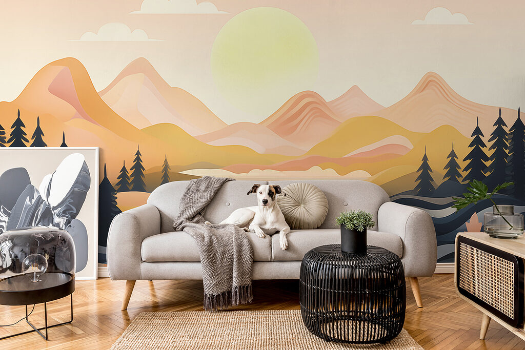Sol sobre margens montanhosas — interior 5