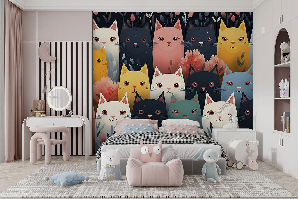 Gatos coloridos — interior 2
