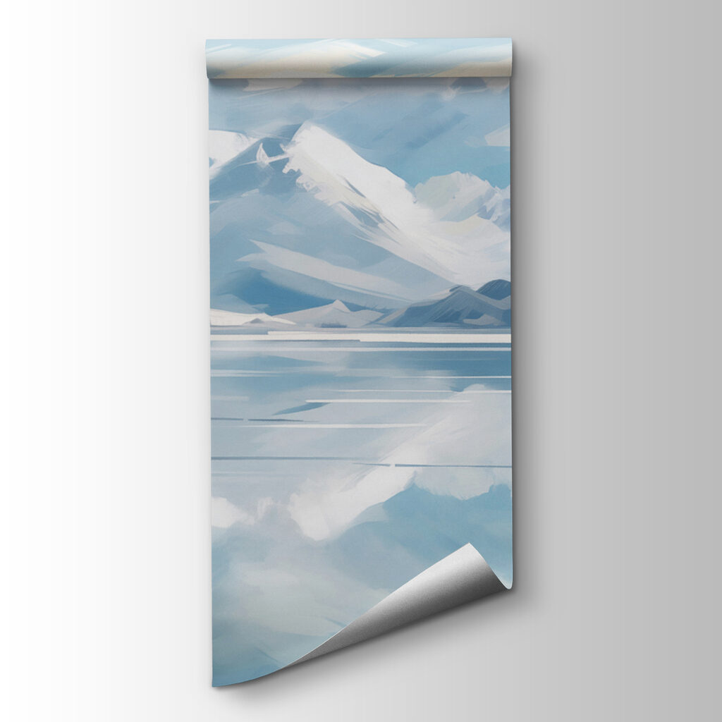 Montanhas refletidas em azul — vista do produto