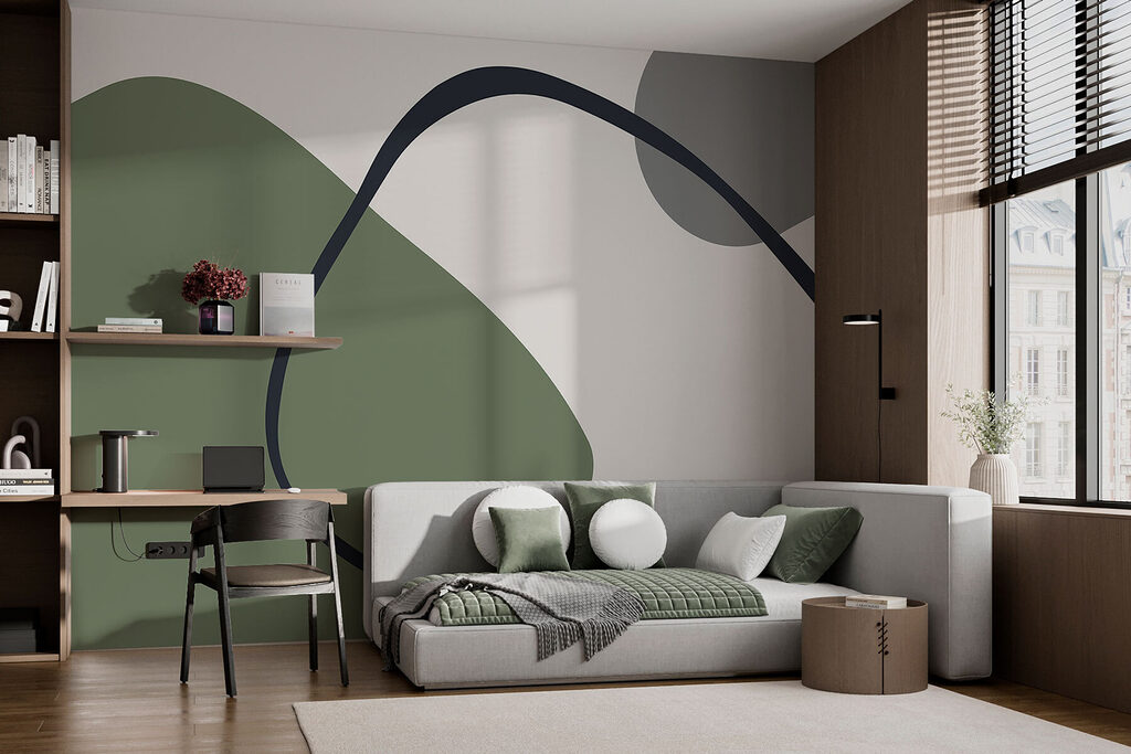 Laço escuro sobre cor — interior 1