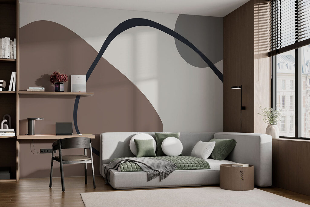 Laço escuro sobre cor — interior 1