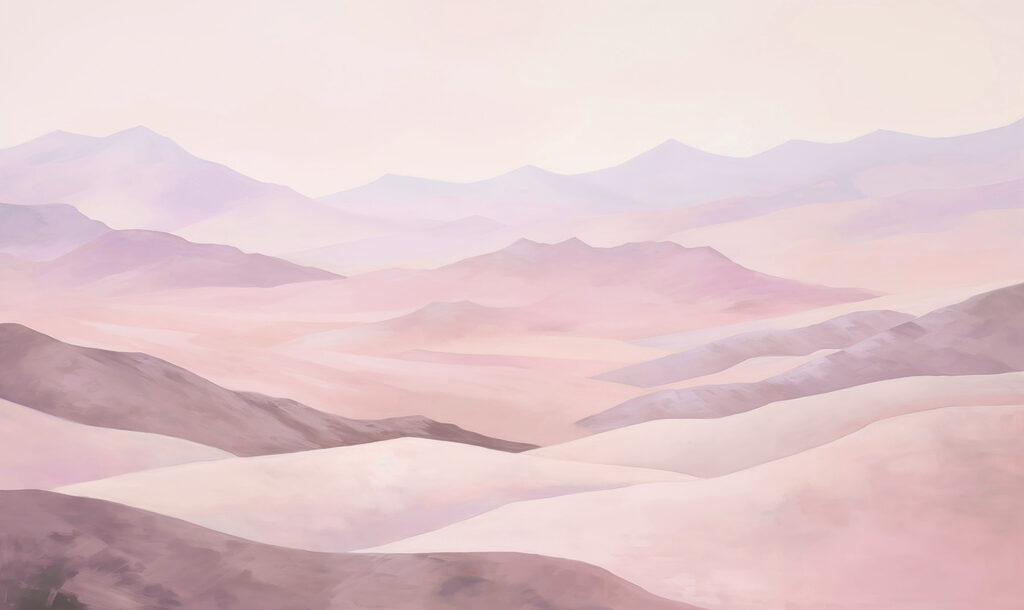 Dunas em aguarela rosa — design completo