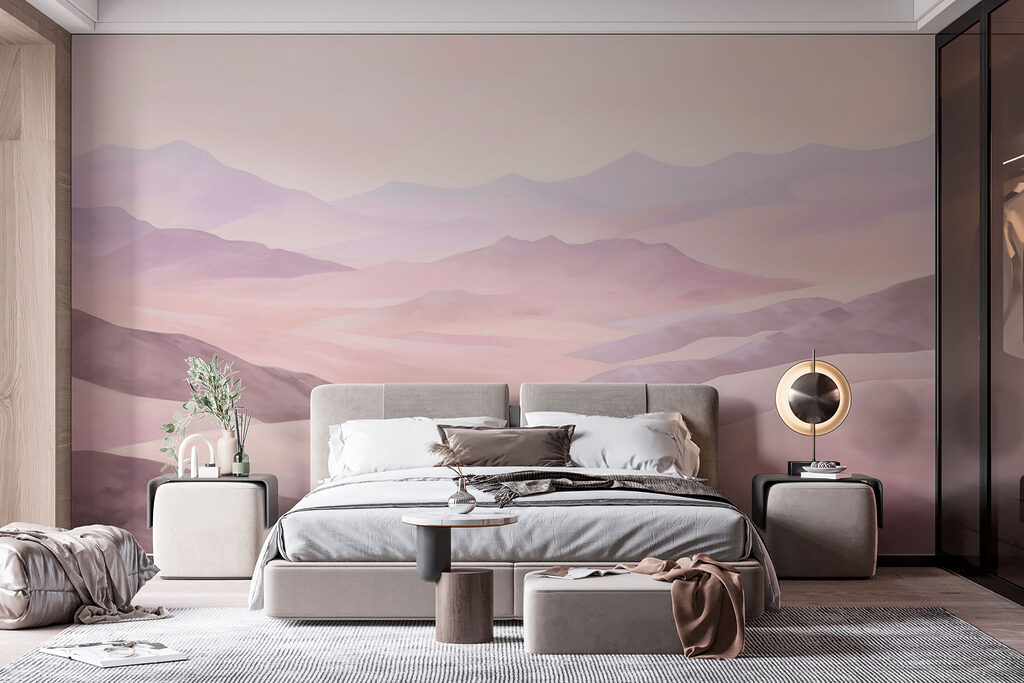 Dunas em aguarela rosa — interior 2