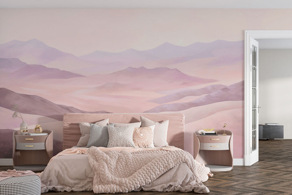Dunas em aguarela rosa — interior 3